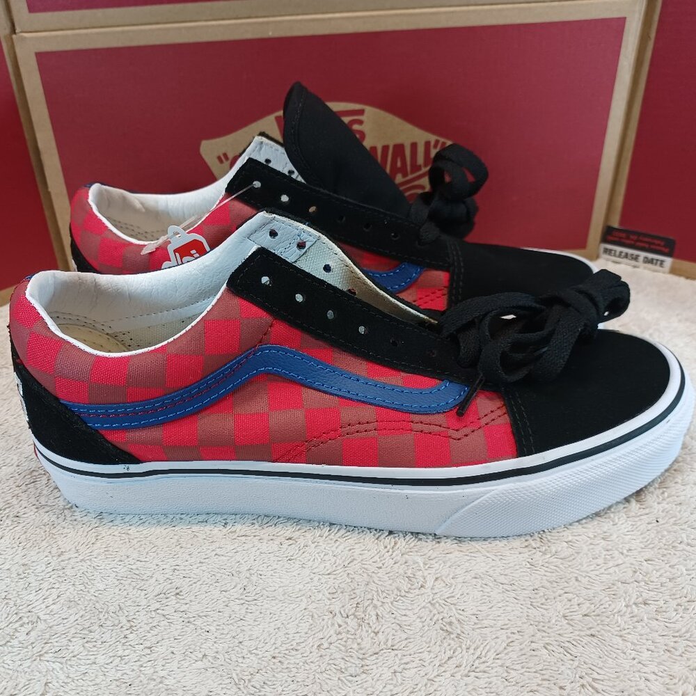 Vans Men's 5.5/Women's 7 Old Skool OTW Rally Red Yellow Checkerboard-VN0A4BV5V3L